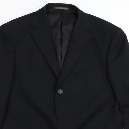 Mens UK Size 40 greenwoods Regular Black Suit Jacket