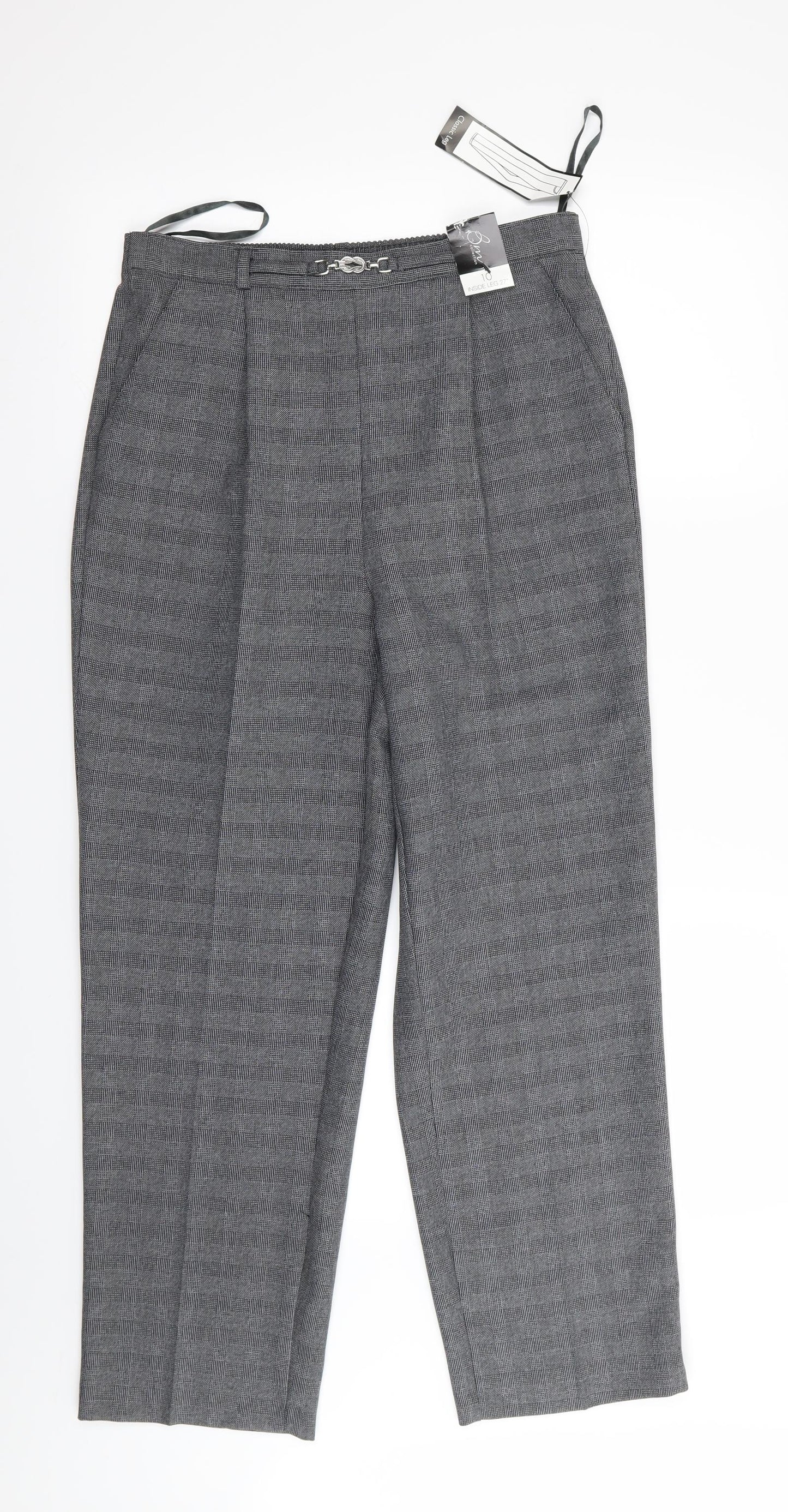 Womens UK Size 10 BM Regular Fit  Grey Trousers