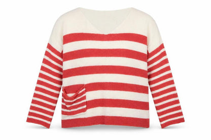 Capri Womens Multicoloured Striped  Pullover Jumper Size M
