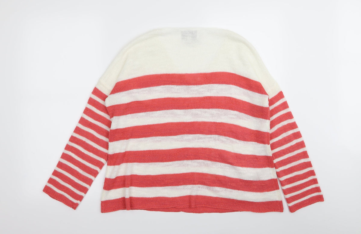Capri Womens Multicoloured Striped  Pullover Jumper Size M
