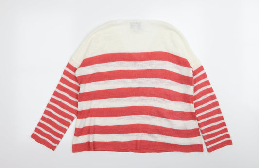 Capri Womens Multicoloured Striped  Pullover Jumper Size M