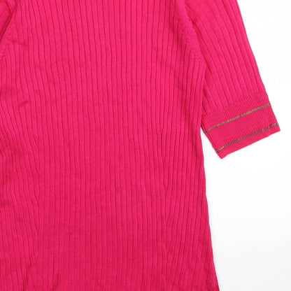 M&S Womens Pink   Basic T-Shirt Size 10