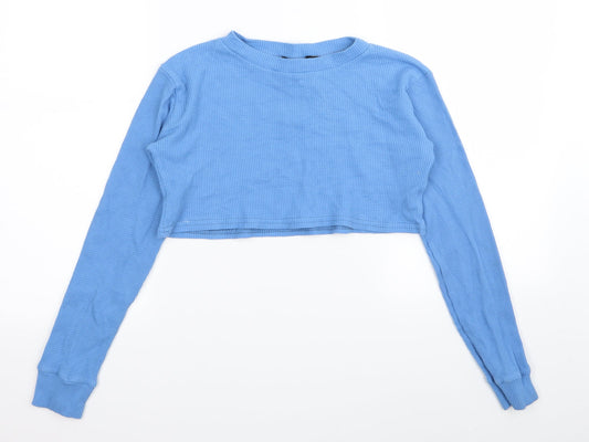 Womens UK Size 6 PLT Blue Basic T-Shirt