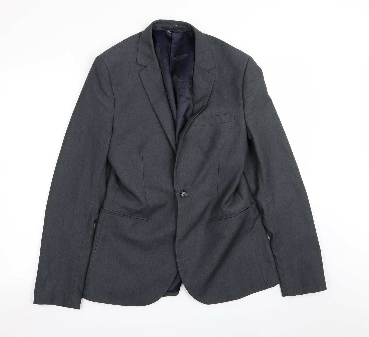 Mens UK Size 38 Topman Regular Grey Suit Jacket