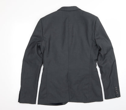 Mens UK Size 38 Topman Regular Grey Suit Jacket