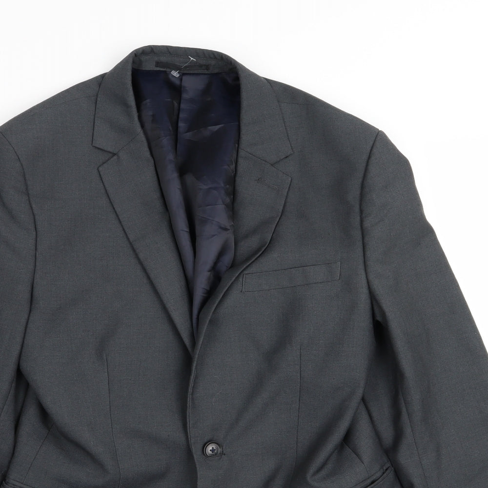 Mens UK Size 38 Topman Regular Grey Suit Jacket