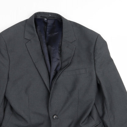 Mens UK Size 38 Topman Regular Grey Suit Jacket
