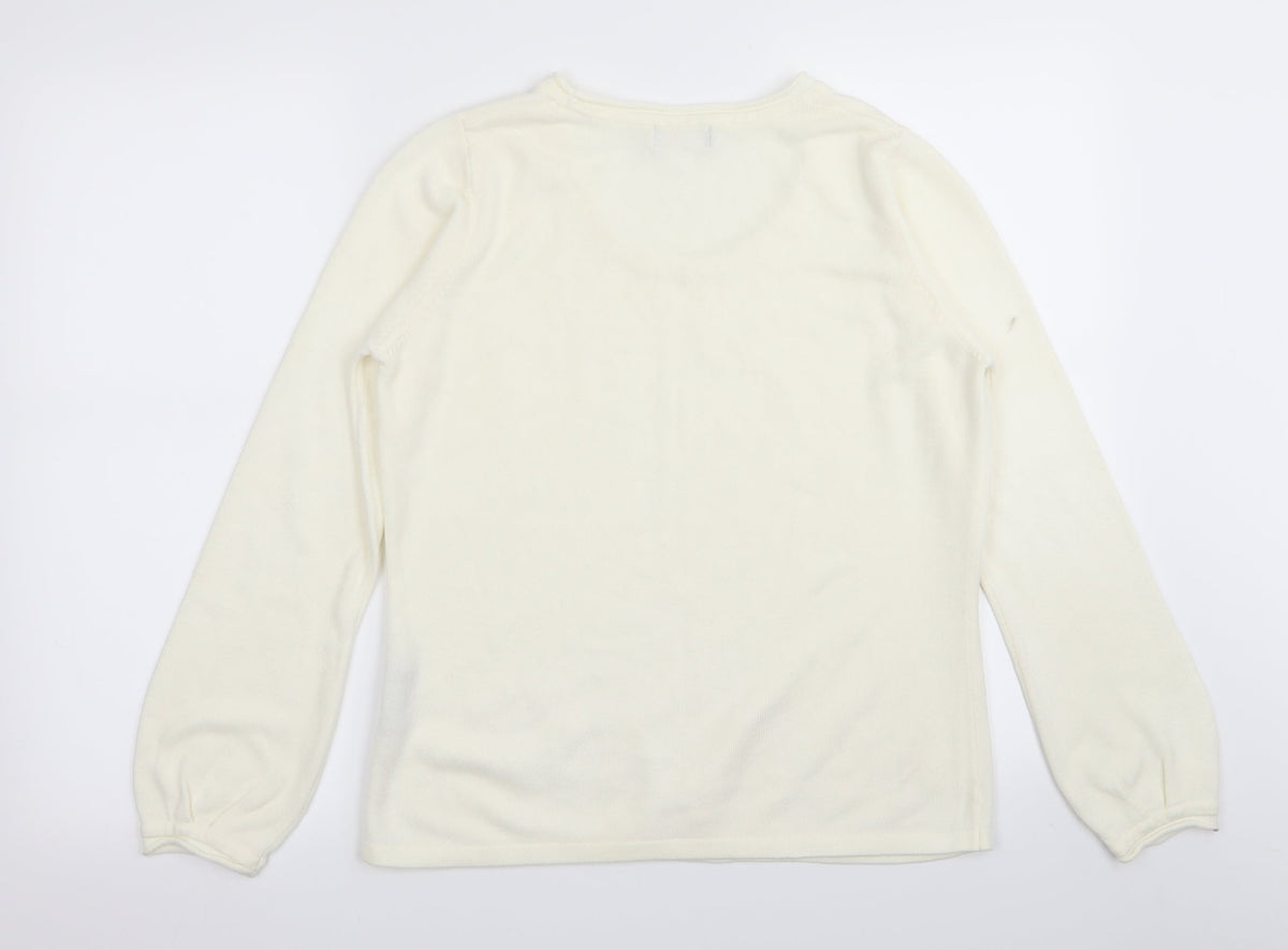 Per Una Womens White   Pullover Jumper Size 16