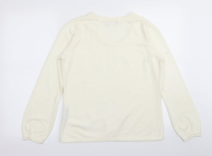 Per Una Womens White   Pullover Jumper Size 16