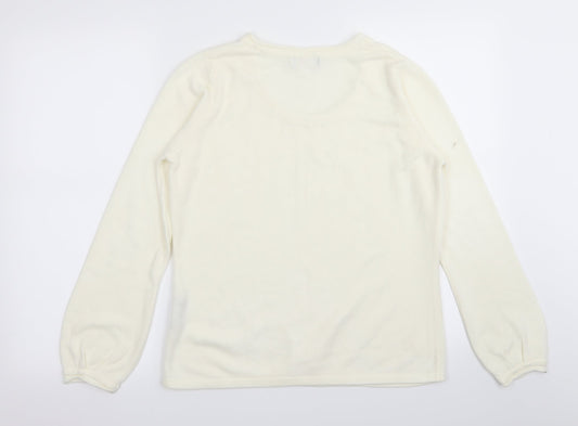 Per Una Womens White   Pullover Jumper Size 16