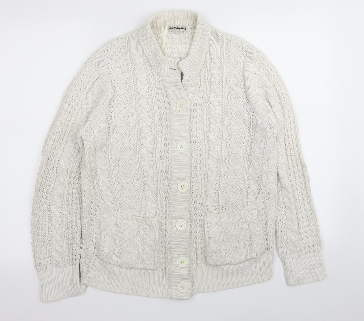 anne mccartney Womens White   Cardigan Jumper Size S