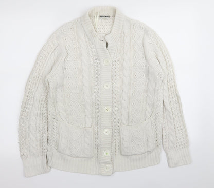 anne mccartney Womens White   Cardigan Jumper Size S