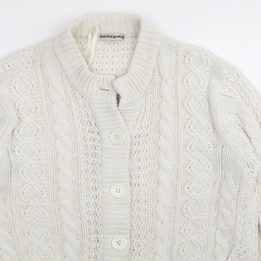 anne mccartney Womens White   Cardigan Jumper Size S