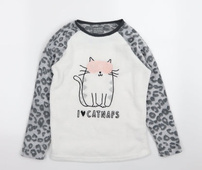 Primark Girls Multicoloured Animal Print  Top Pyjama Top Size 10-11 Years
