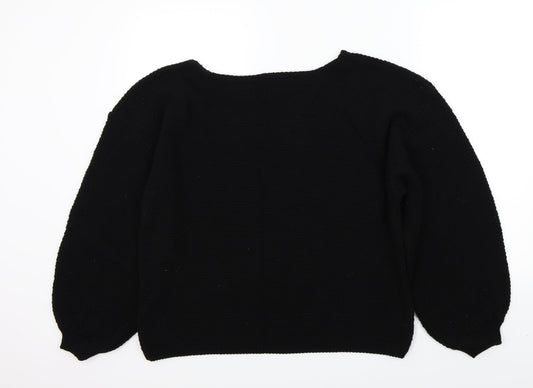 Boohoo Womens Black   Pullover Jumper Size M