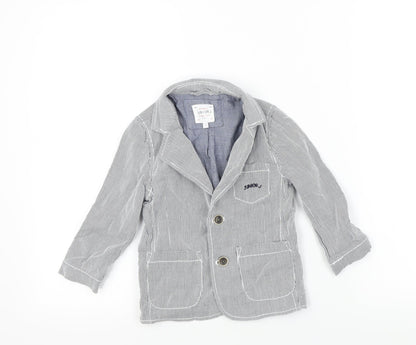 authentic junior Boys Blue Striped  Basic Jacket Jacket Size 2-3 Years