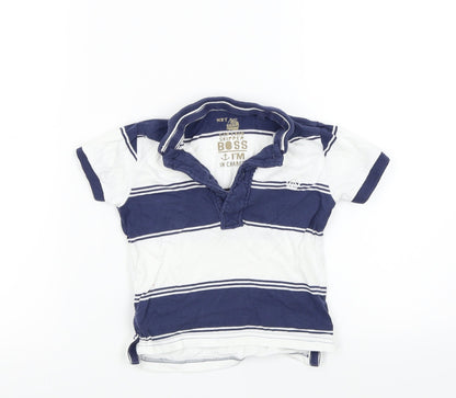 NEXT Baby White Striped  Basic Polo Size 18-24 Months