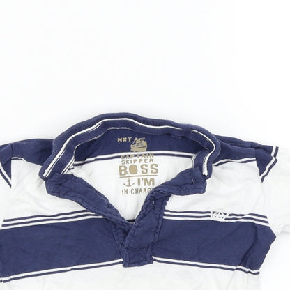 NEXT Baby White Striped  Basic Polo Size 18-24 Months