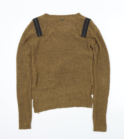 Crafted Womens Brown   Pullover Jumper Size 6