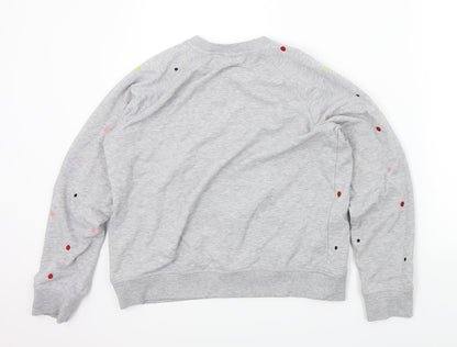cotton trade Girls Grey Spotted  Pullover Jumper Size 14 Years
