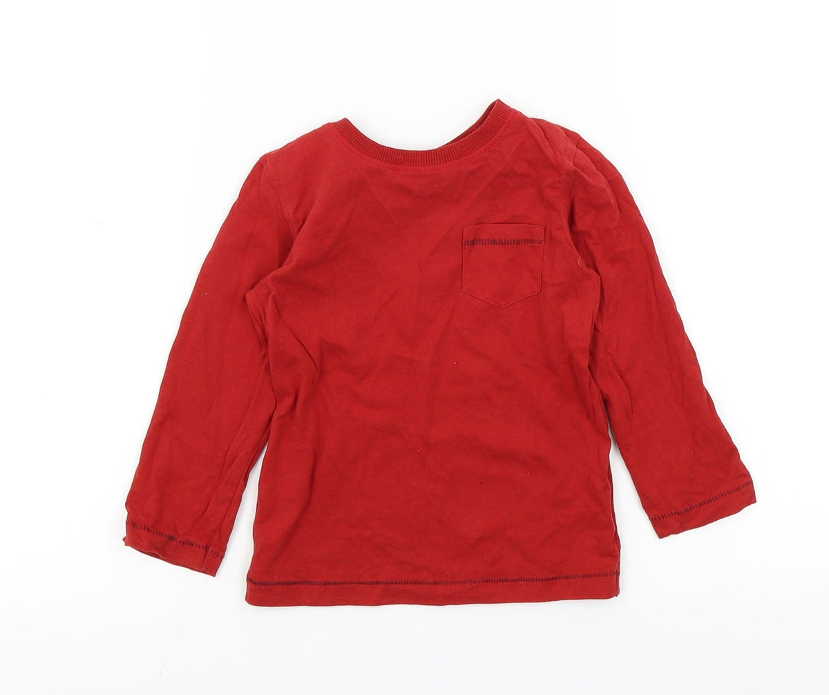 Front view of Next Baby Red Basic T-Shirt, size 18-24, Months