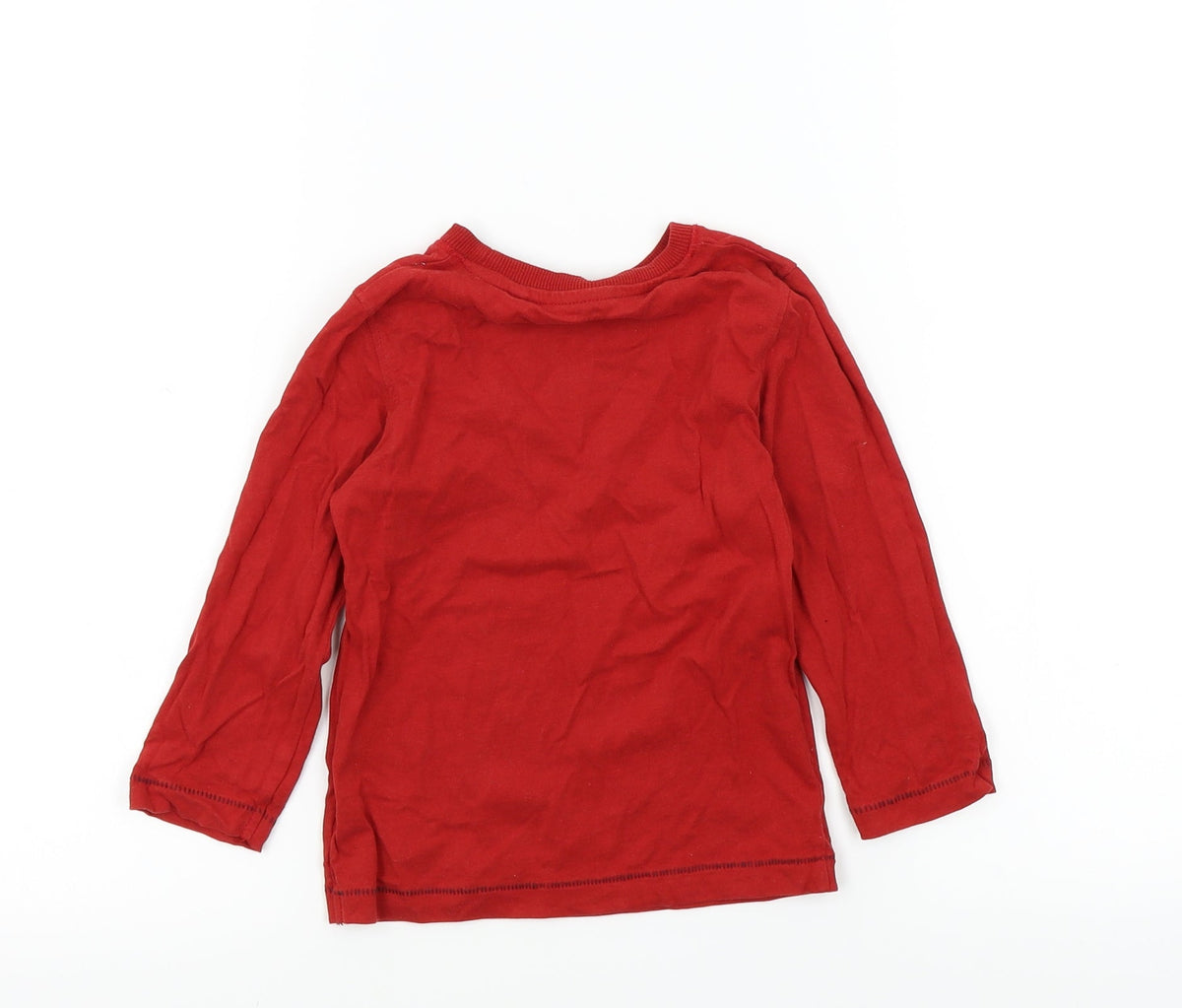 Back view of Next Baby Red Basic T-Shirt, size 18-24, Months