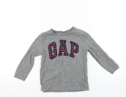 Gap Boys Grey Colourblock  Basic T-Shirt Size 2 Years  - Gap