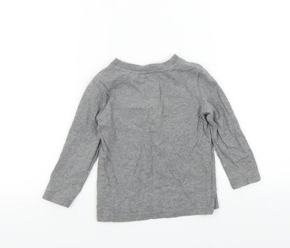 Gap Boys Grey Colourblock  Basic T-Shirt Size 2 Years  - Gap
