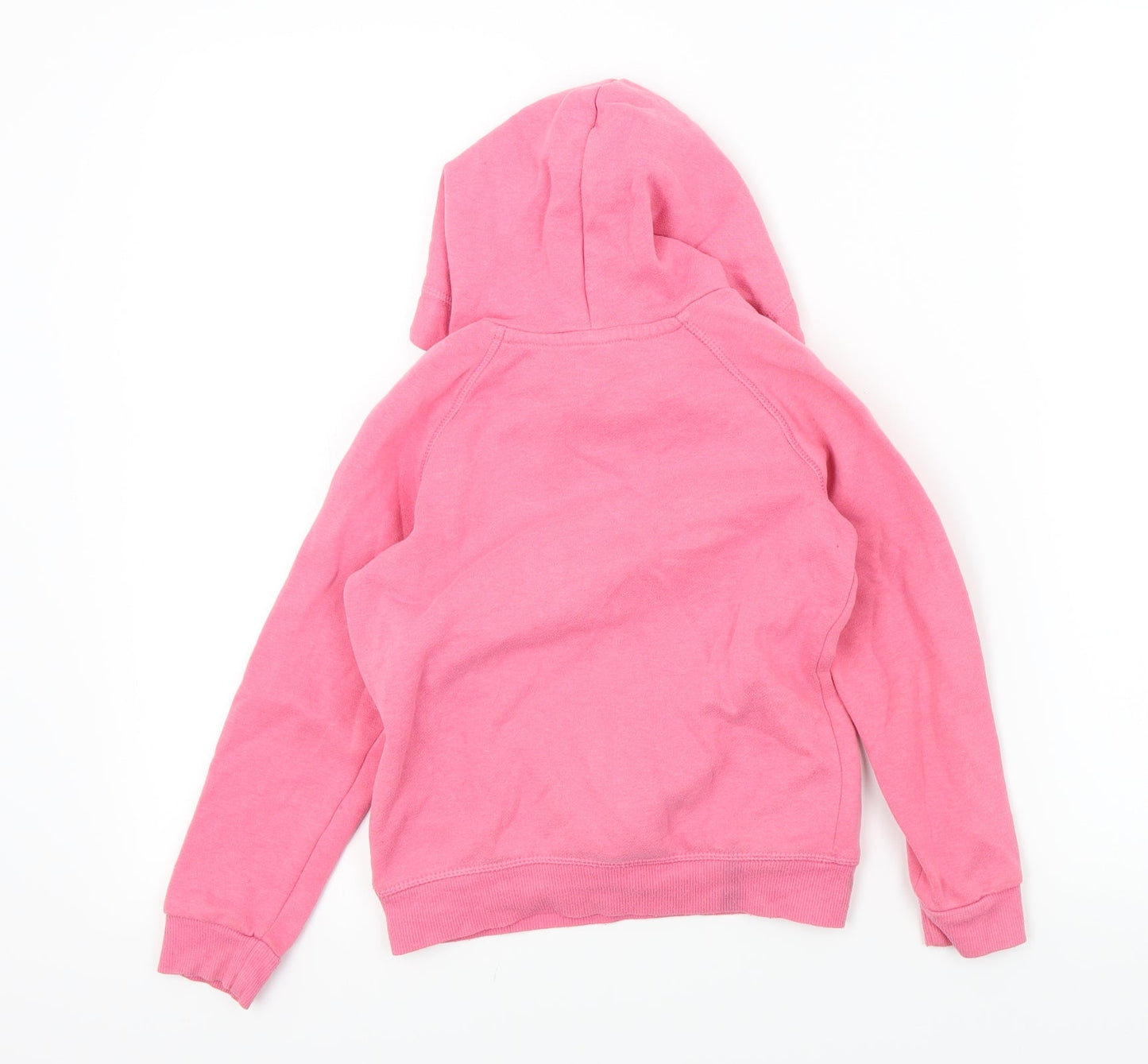 DECATHLON Girls Pink Colourblock  Pullover Hoodie Size 6 Years