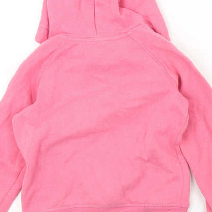 DECATHLON Girls Pink Colourblock  Pullover Hoodie Size 6 Years