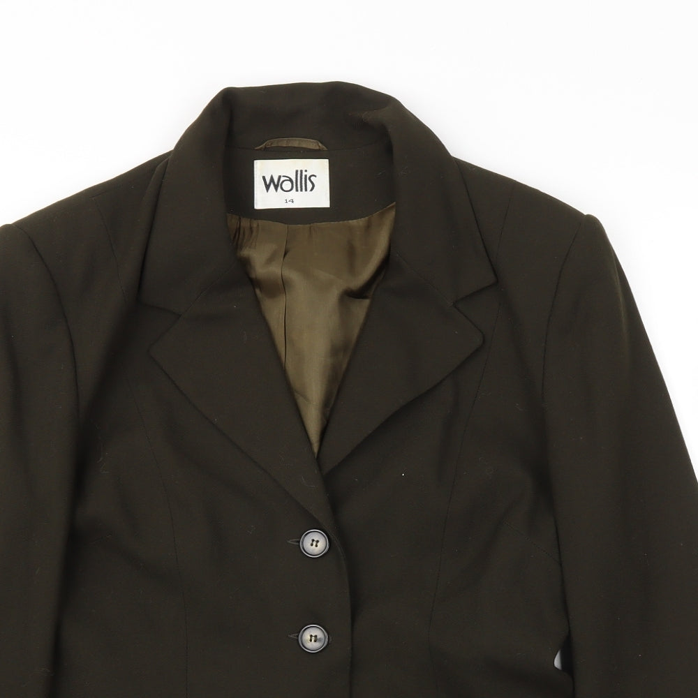 Wallis Womens Green   Jacket Blazer Size 14