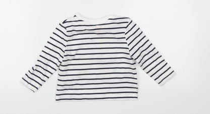 Very  White Striped  Basic T-Shirt Size 9-12 Months