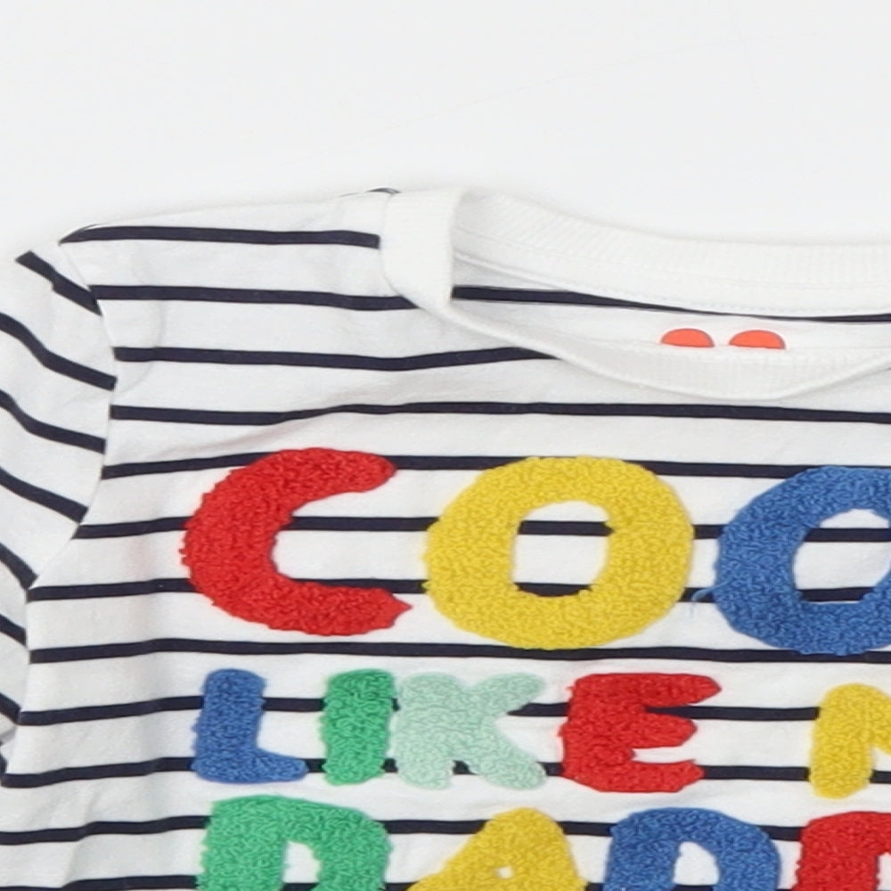 Very  White Striped  Basic T-Shirt Size 9-12 Months