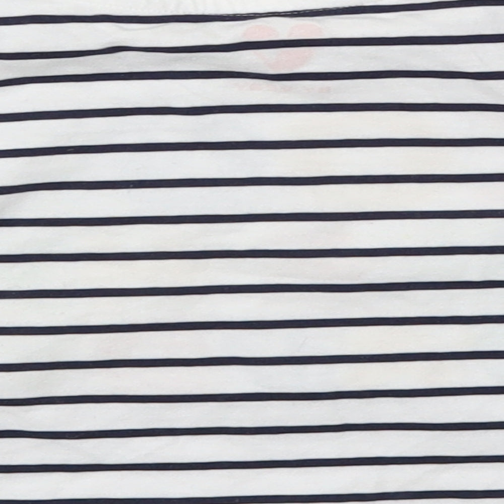 Very  White Striped  Basic T-Shirt Size 9-12 Months