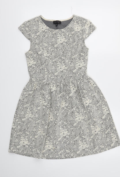 Topshop Womens Ivory   Fit & Flare  Size 10