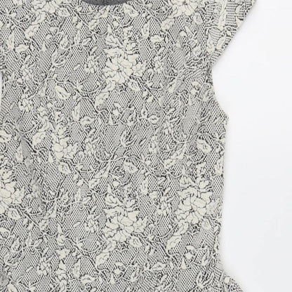 Topshop Womens Ivory   Fit & Flare  Size 10