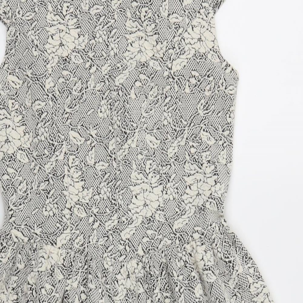 Topshop Womens Ivory   Fit & Flare  Size 10