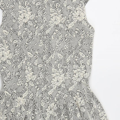 Topshop Womens Ivory   Fit & Flare  Size 10