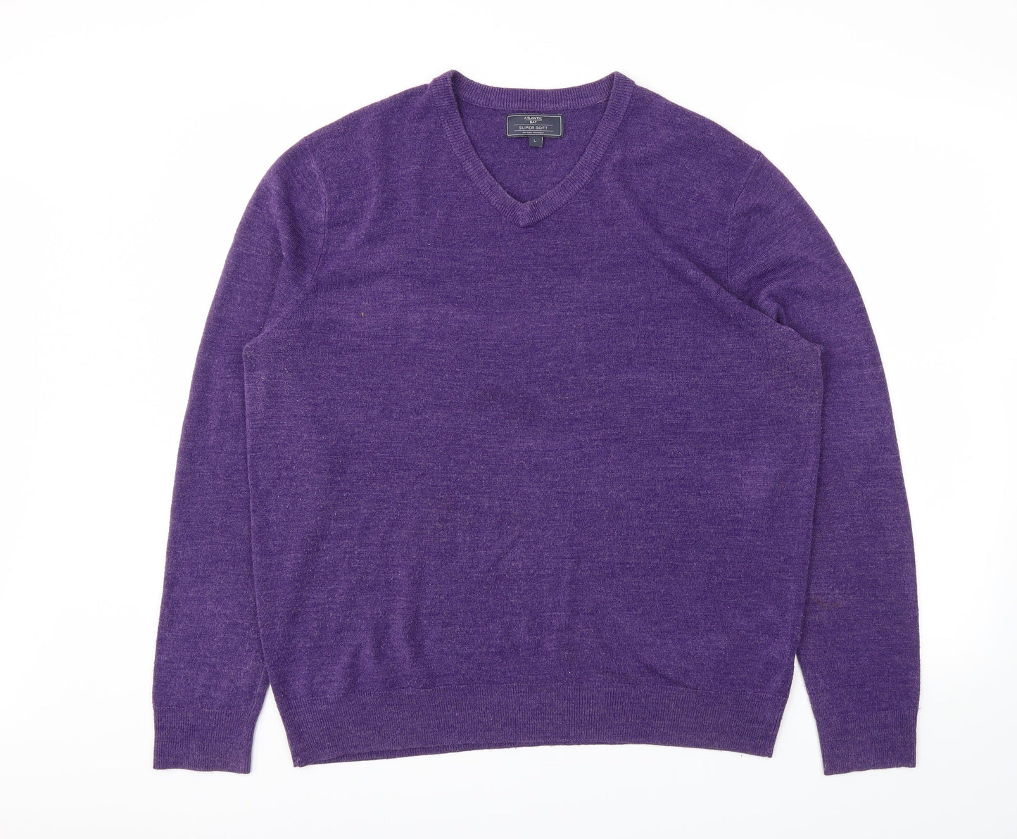 Mens UK Size L Atlantic Bay Purple Pullover Sweatshirt