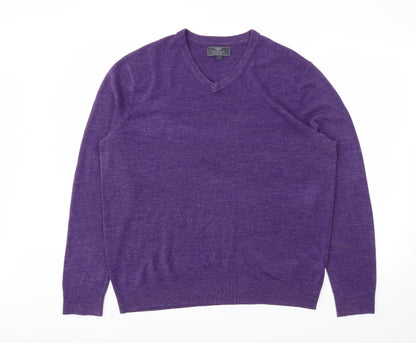 Mens UK Size L Atlantic Bay Purple Pullover Sweatshirt