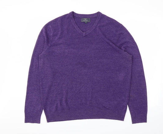 Mens UK Size L Atlantic Bay Purple Pullover Sweatshirt