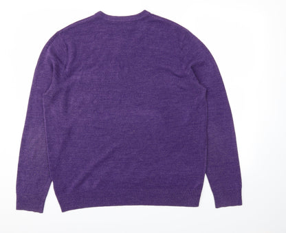 Mens UK Size L Atlantic Bay Purple Pullover Sweatshirt