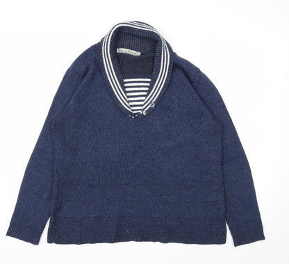 Pure & Natural Womens Blue   Pullover Jumper Size XL