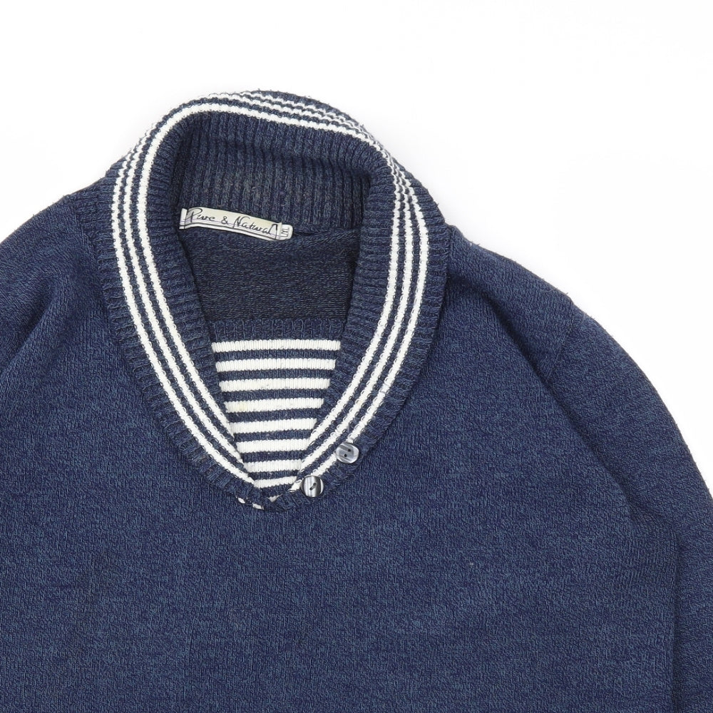 Pure & Natural Womens Blue   Pullover Jumper Size XL