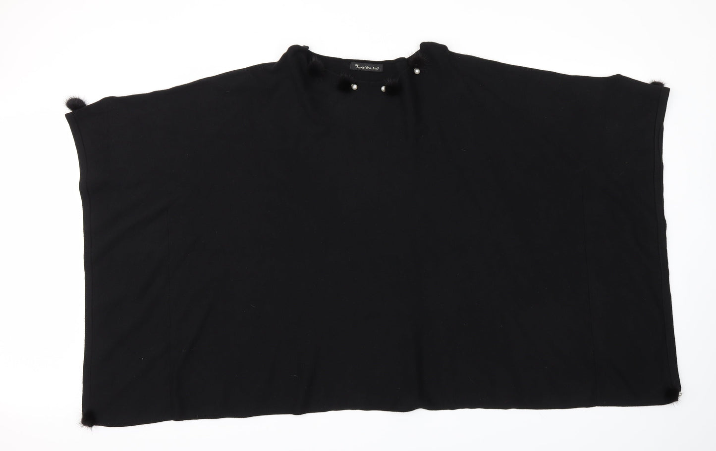 SWEET MALIA Womens Black   Cape Jumper One Size