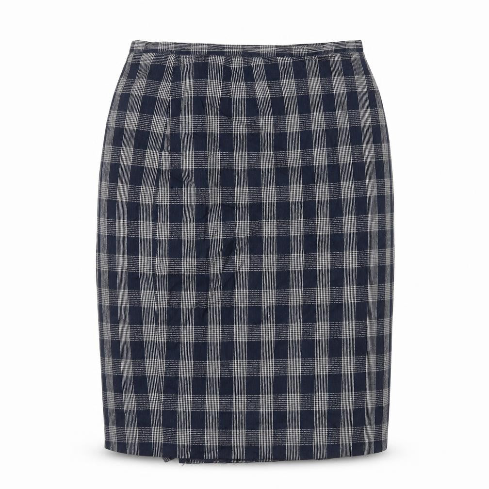 Debenhams Womens Blue Check  Flare Skirt Size 16