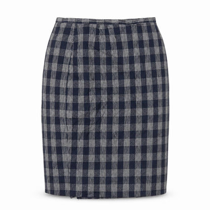Debenhams Womens Blue Check  Flare Skirt Size 16