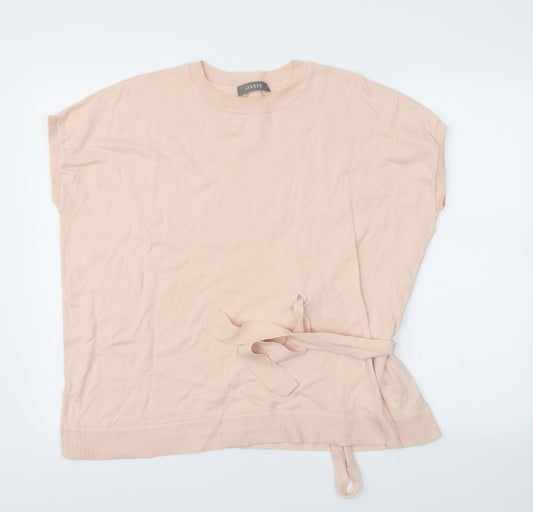 Womens UK Size M Oasis Pink Basic T-Shirt