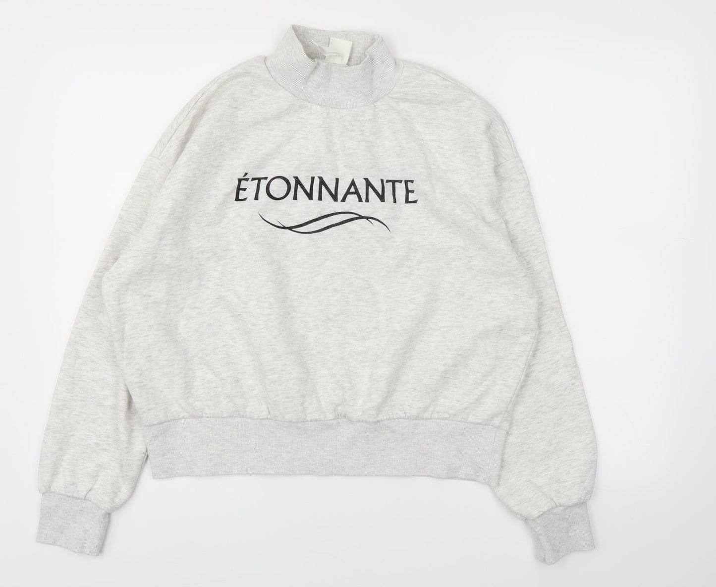 H&M Womens Grey   Pullover Hoodie Size M