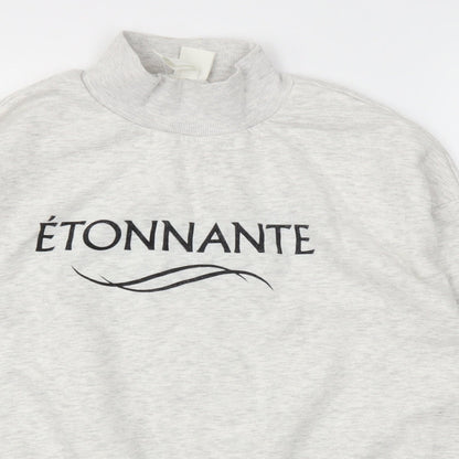 H&M Womens Grey   Pullover Hoodie Size M